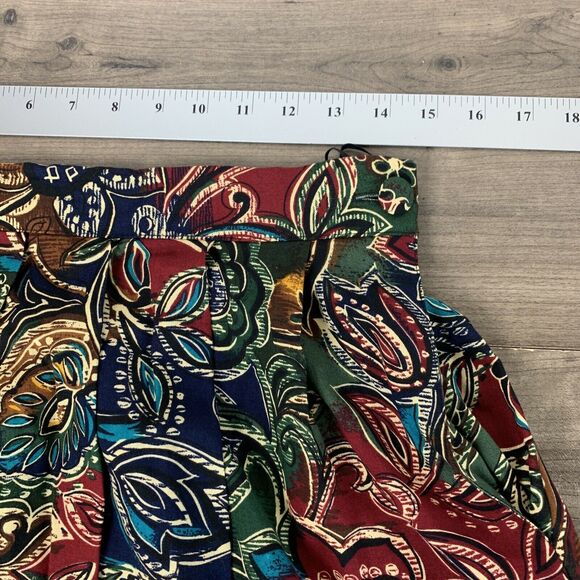 VTG Worthington Womens Skirt Size 12 Paisley Bohemian Pleated Maxi Elastic Waist - Picture 3 of 8
